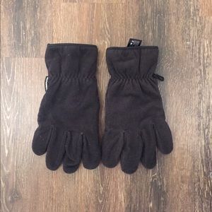 Weatherproof Black Fleece Ski or Snowboard Gloves